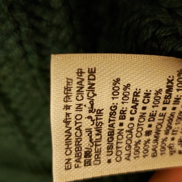 Goodthreads Relaxed-Fit Cotton Shaker Stitch Turtleneck Sweater Pine Heather S - Picture 7 of 8